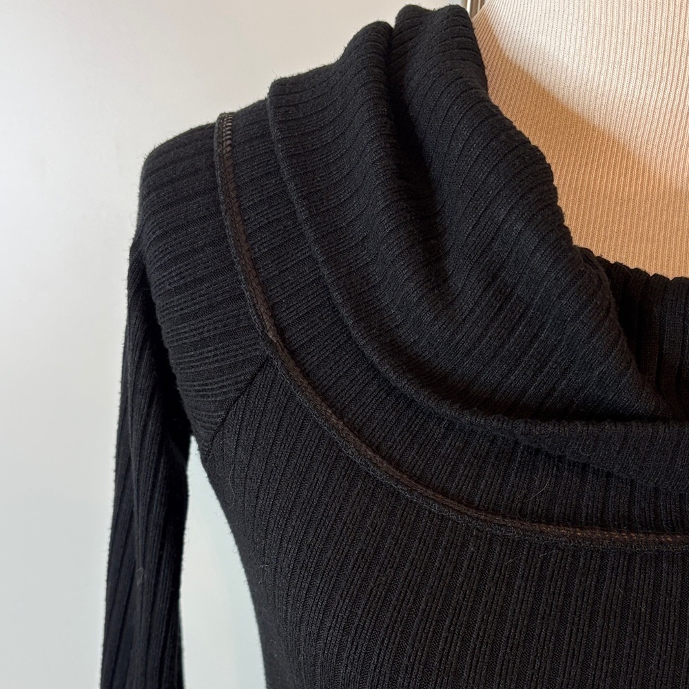 Noli Black Cowl Neck Long Sleeve Knit Dress | S - Picture 3 of 7